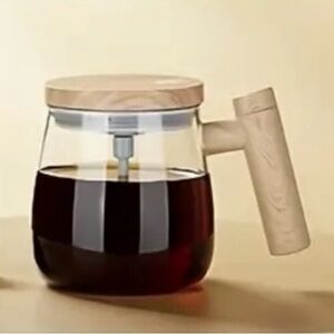Portable self-stirring glass Mug, 13.5 oz ,New in Box. Batteries included